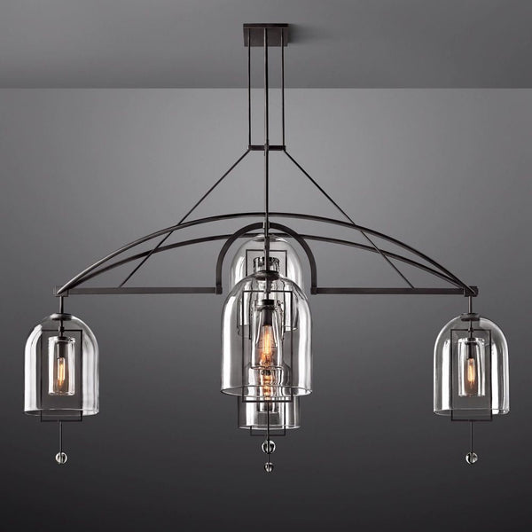 Fulcrum Round Chandelier 85" -5 Lights