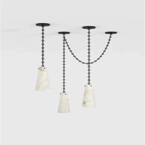 Alanbaster Modern 3-Cups Chandelier