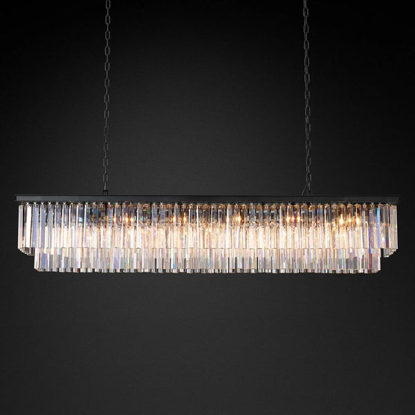 Odean 2 Tiered Rectangle Chandelier 72"