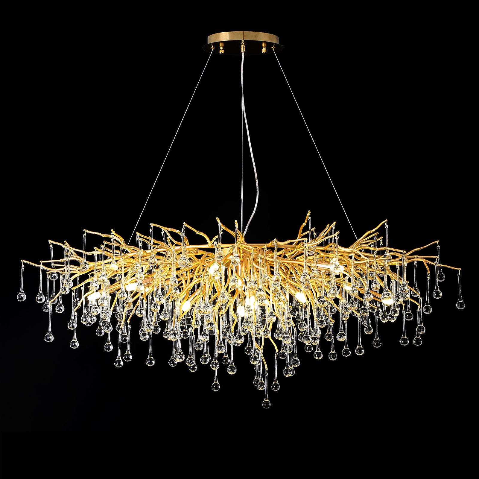 Crystal Branch Raindrop Chandelier