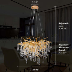 Crystal Branch Raindrop Chandelier