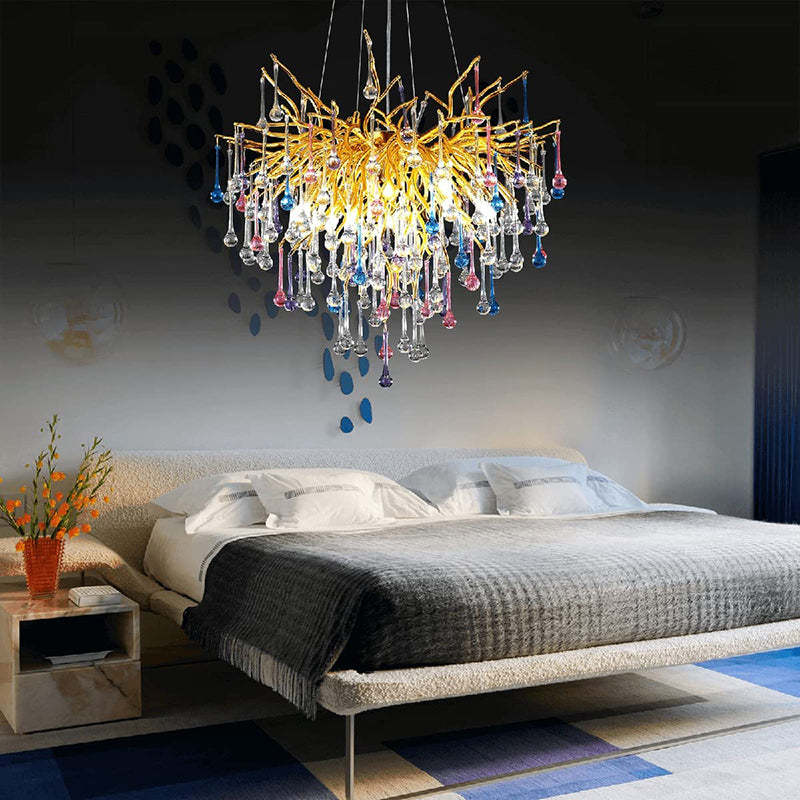 Crystal Branch Raindrop Chandelier