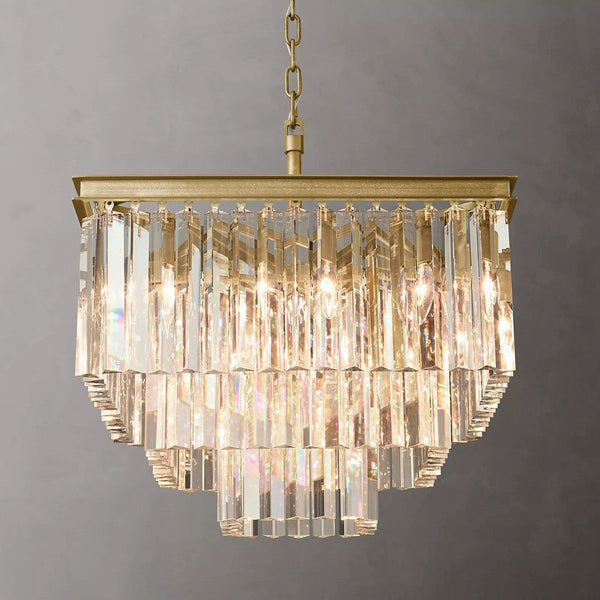 Odeon Square Chandelier 22",3-Tier