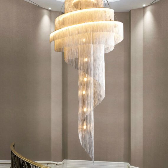 Modern Grand Chain Tassel Chandelier