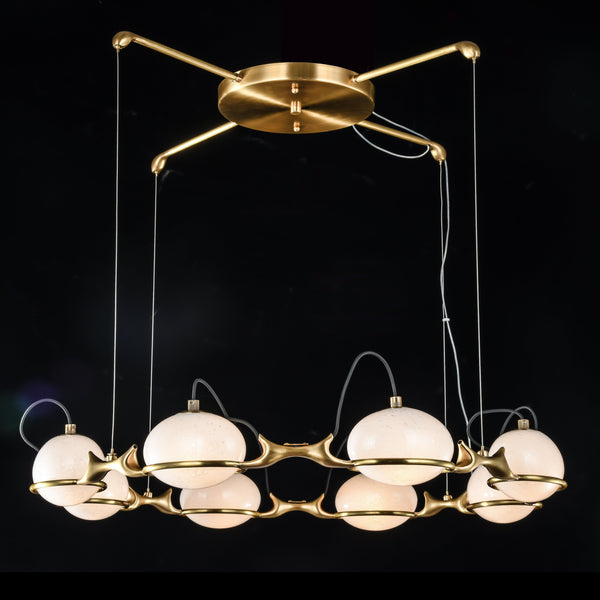 Axel Branching Glass Globe Chandelier