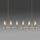 Cylinder Modernist Brass Chandelier